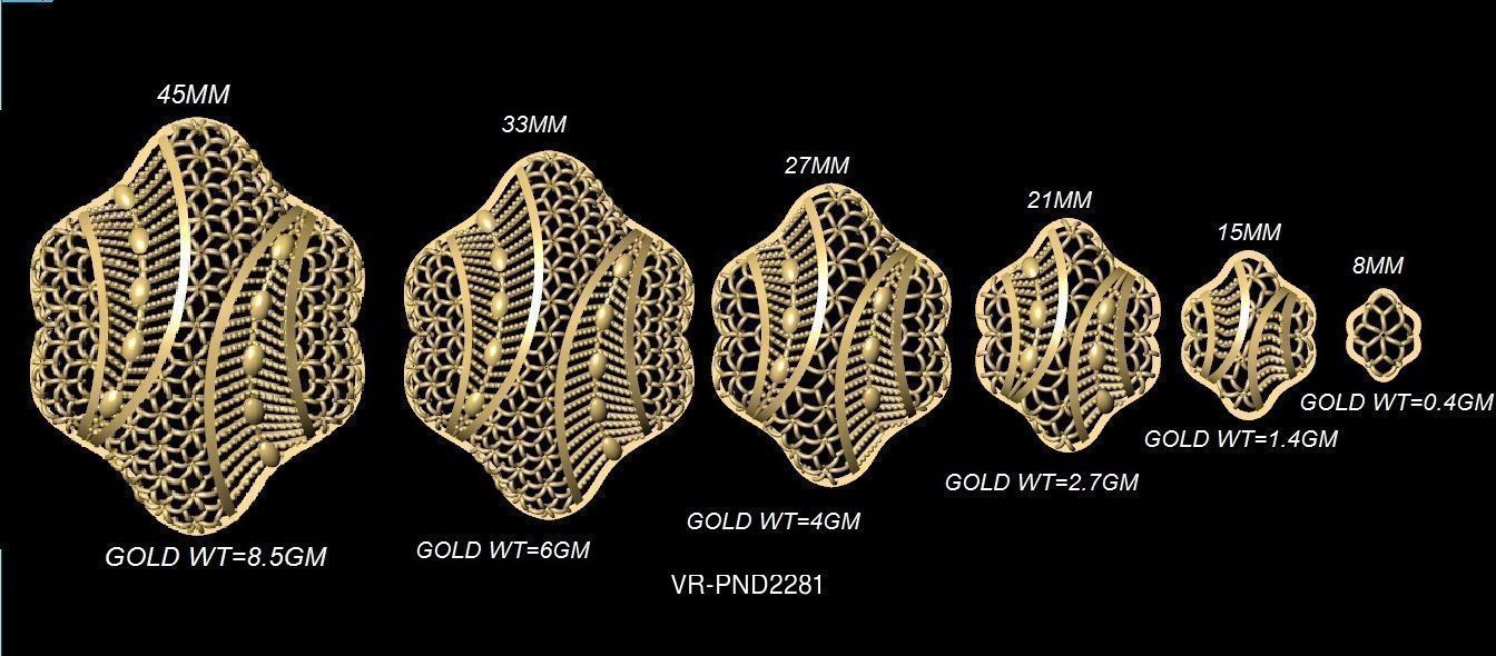 3DM-STL 109x6-SIZES- PENDANT FILES 3D Model Collection_82