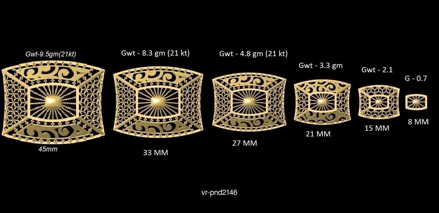 3DM-STL 109x6-SIZES- PENDANT FILES 3D Model Collection_81