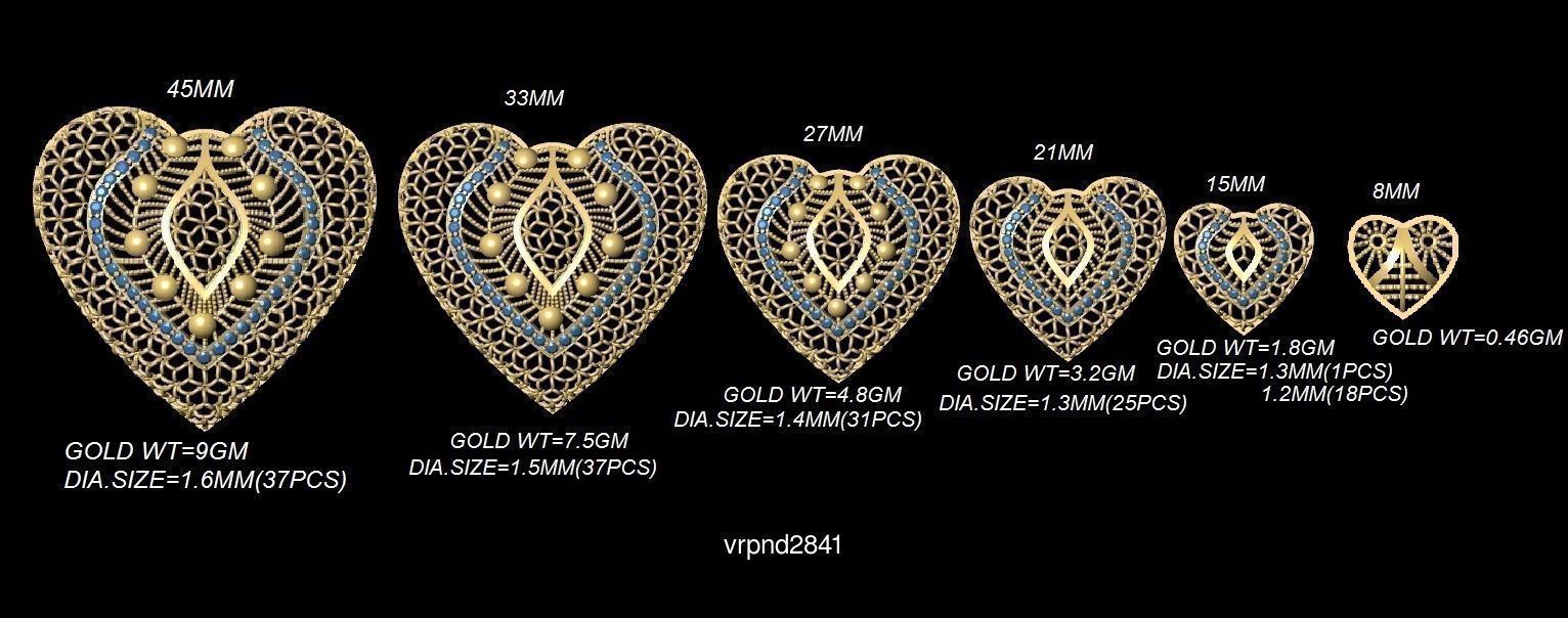 3DM-STL 109x6-SIZES- PENDANT FILES 3D Model Collection_35