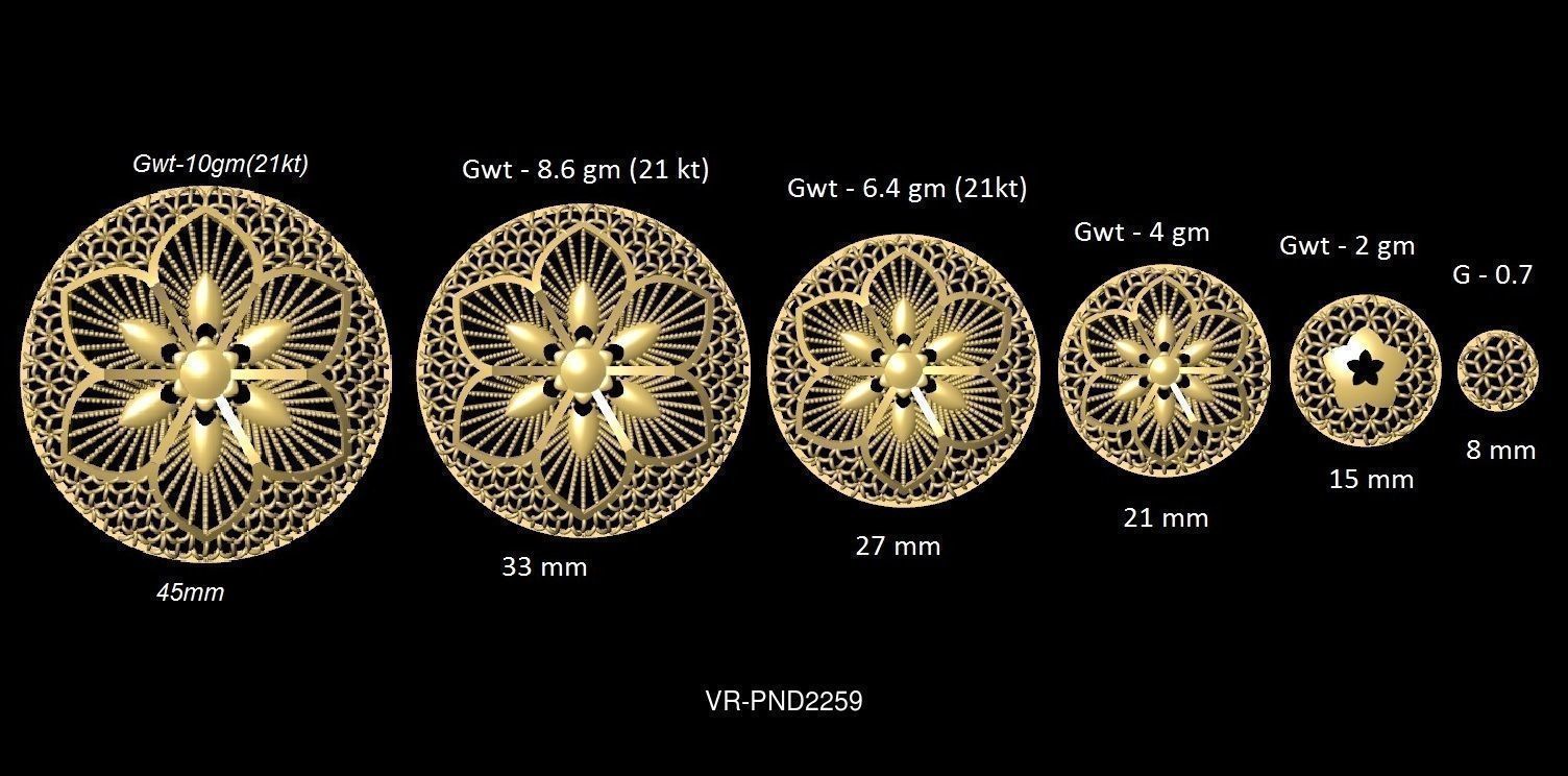 3DM-STL 109x6-SIZES- PENDANT FILES 3D Model Collection_102