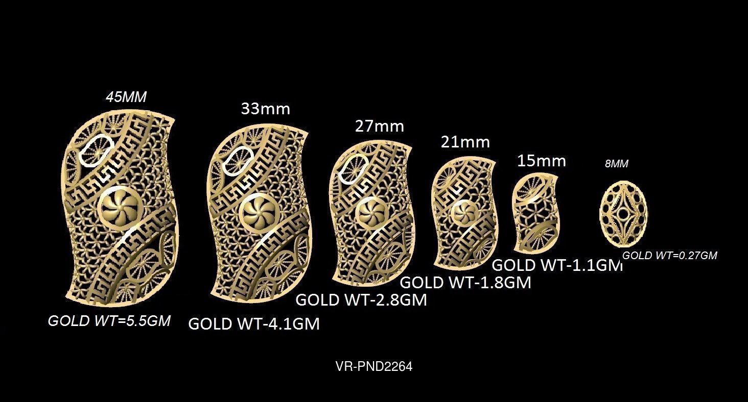 3DM-STL 109x6-SIZES- PENDANT FILES 3D Model Collection_94