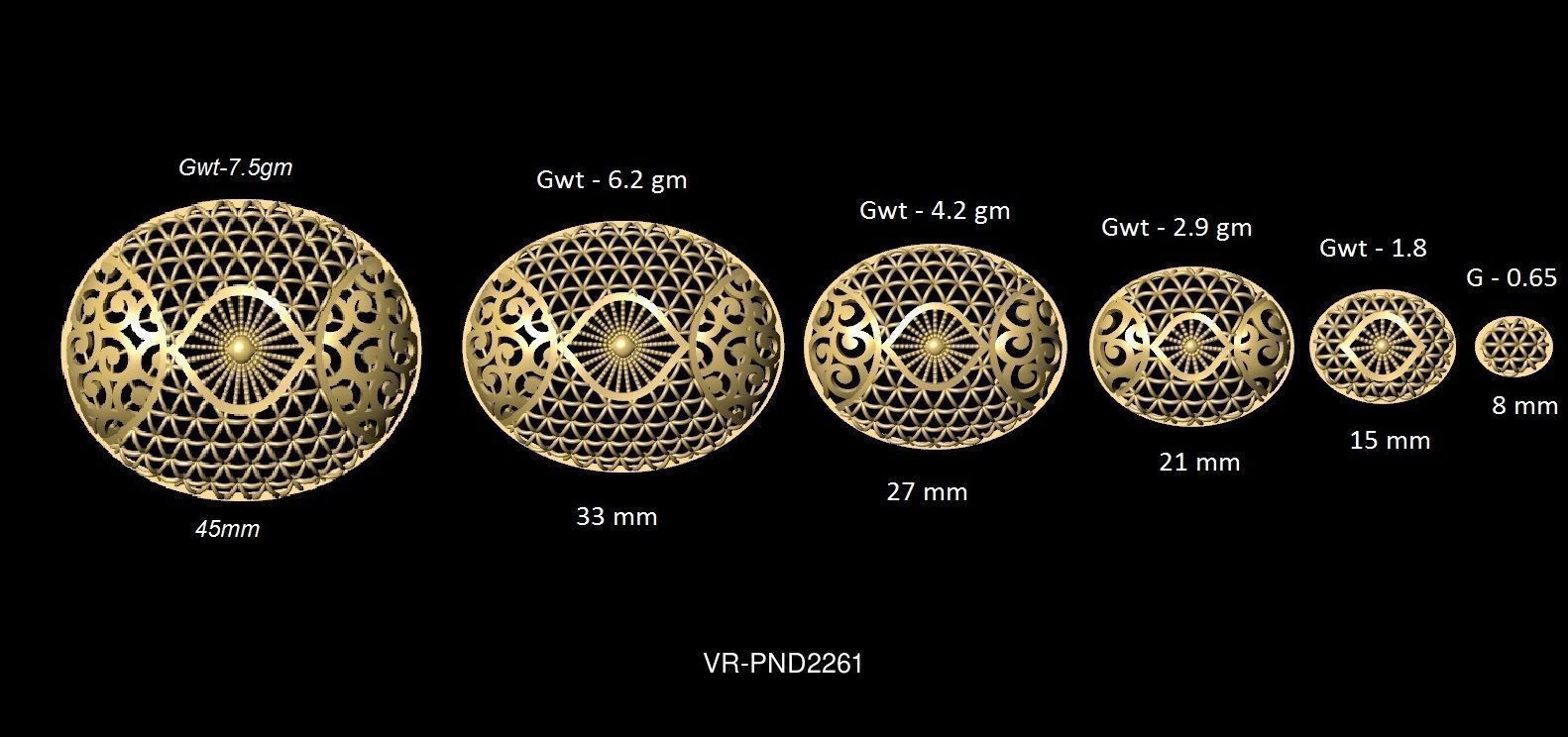 3DM-STL 109x6-SIZES- PENDANT FILES 3D Model Collection_98