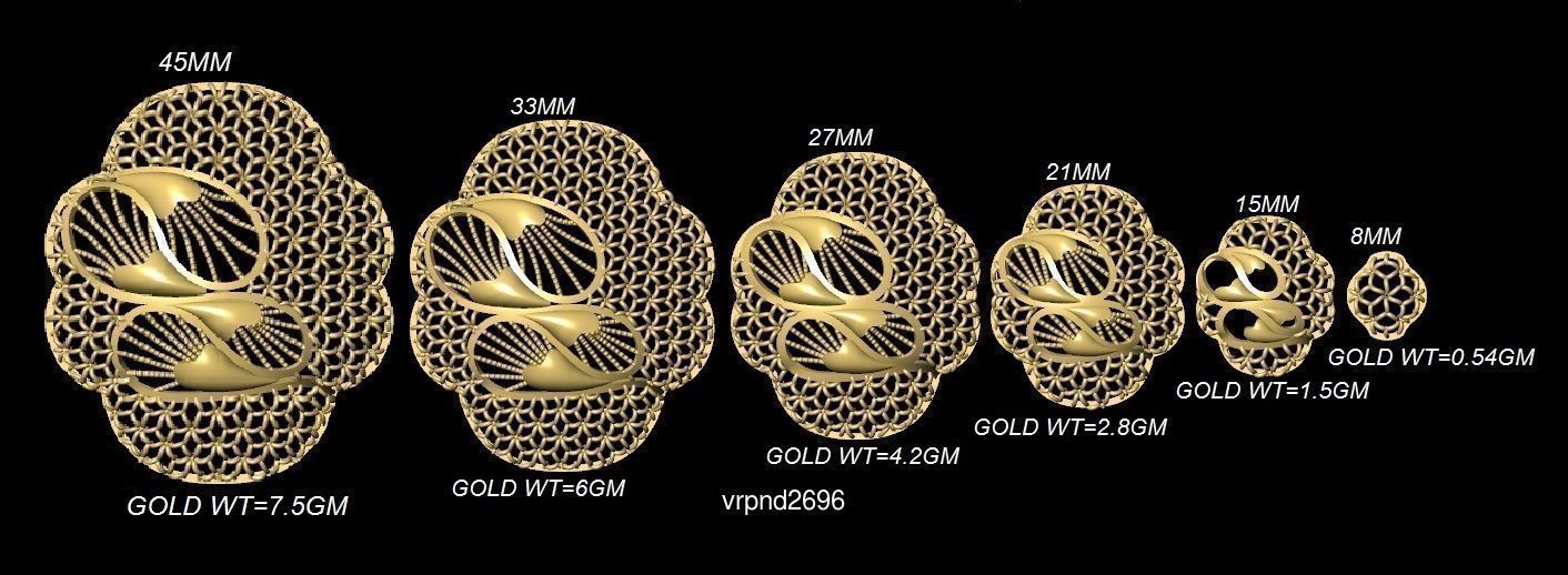 3DM-STL 109x6-SIZES- PENDANT FILES 3D Model Collection_51