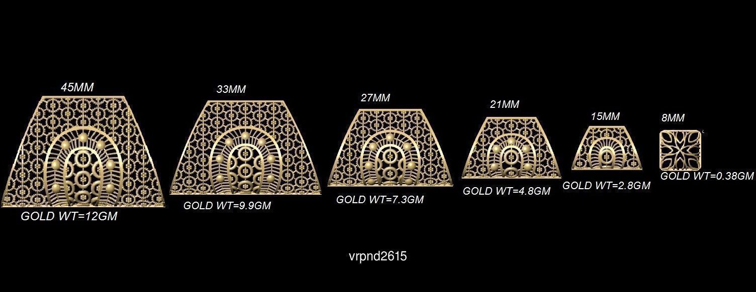 3DM-STL 109x6-SIZES- PENDANT FILES 3D Model Collection_73