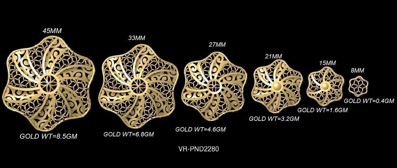 3DM-STL 109x6-SIZES- PENDANT FILES 3D Model Collection_84