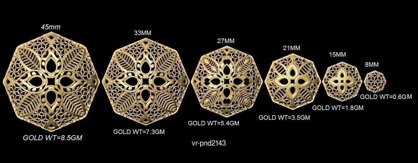 3DM-STL 109x6-SIZES- PENDANT FILES 3D Model Collection_87