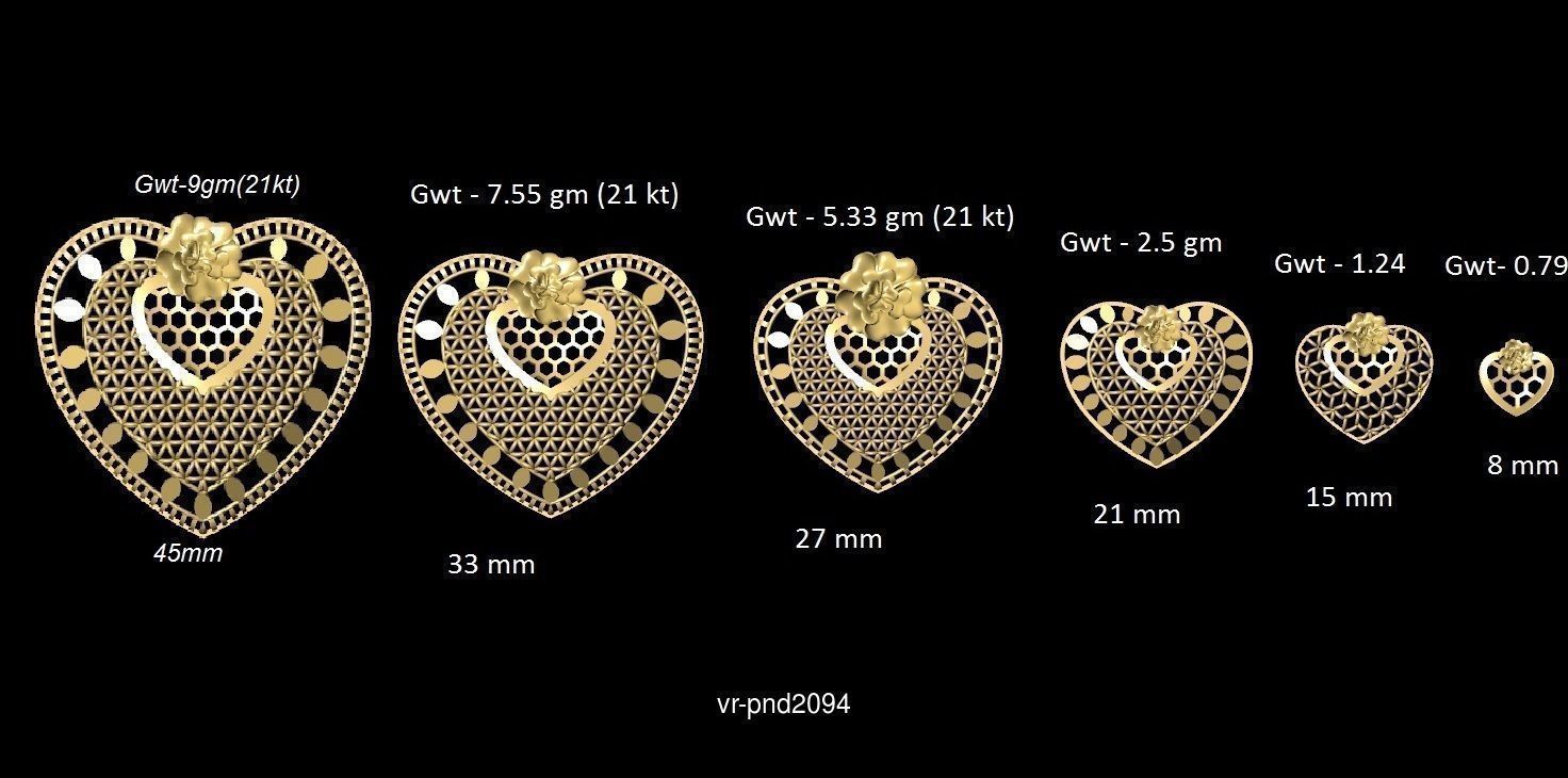 3DM-STL 109x6-SIZES- PENDANT FILES 3D Model Collection_113