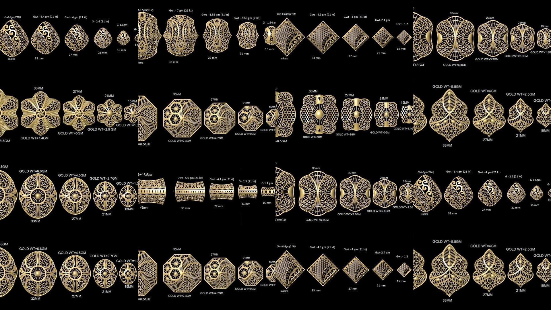 3DM-STL 109x6-SIZES- PENDANT FILES 3D Model Collection_13