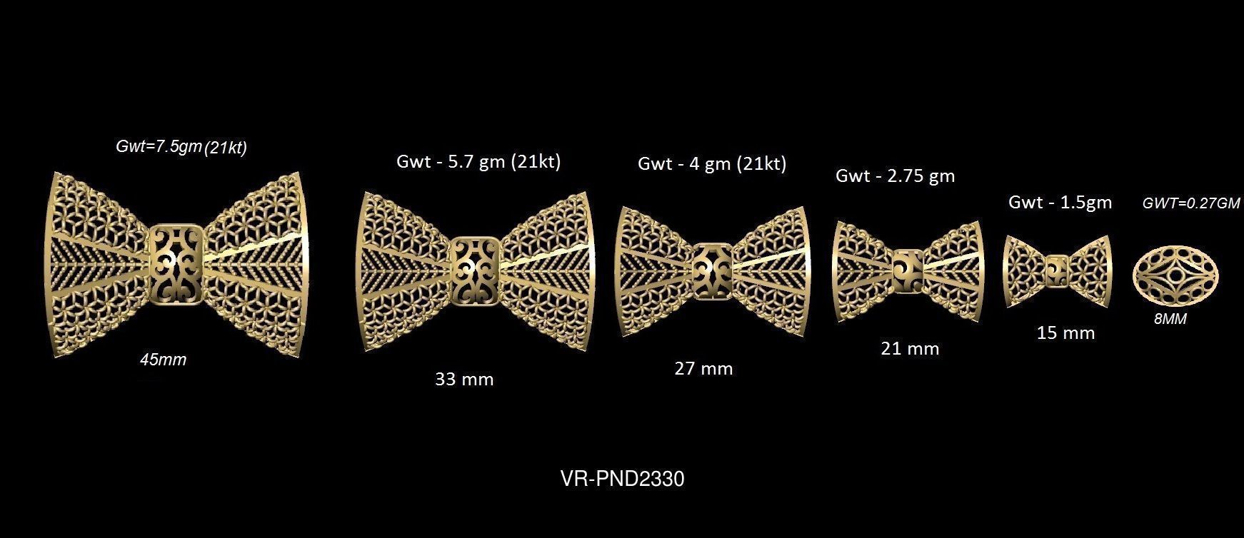 3DM-STL 109x6-SIZES- PENDANT FILES 3D Model Collection_58