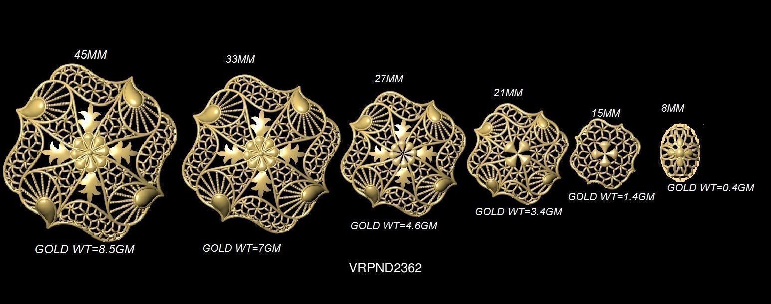 3DM-STL 109x6-SIZES- PENDANT FILES 3D Model Collection_38