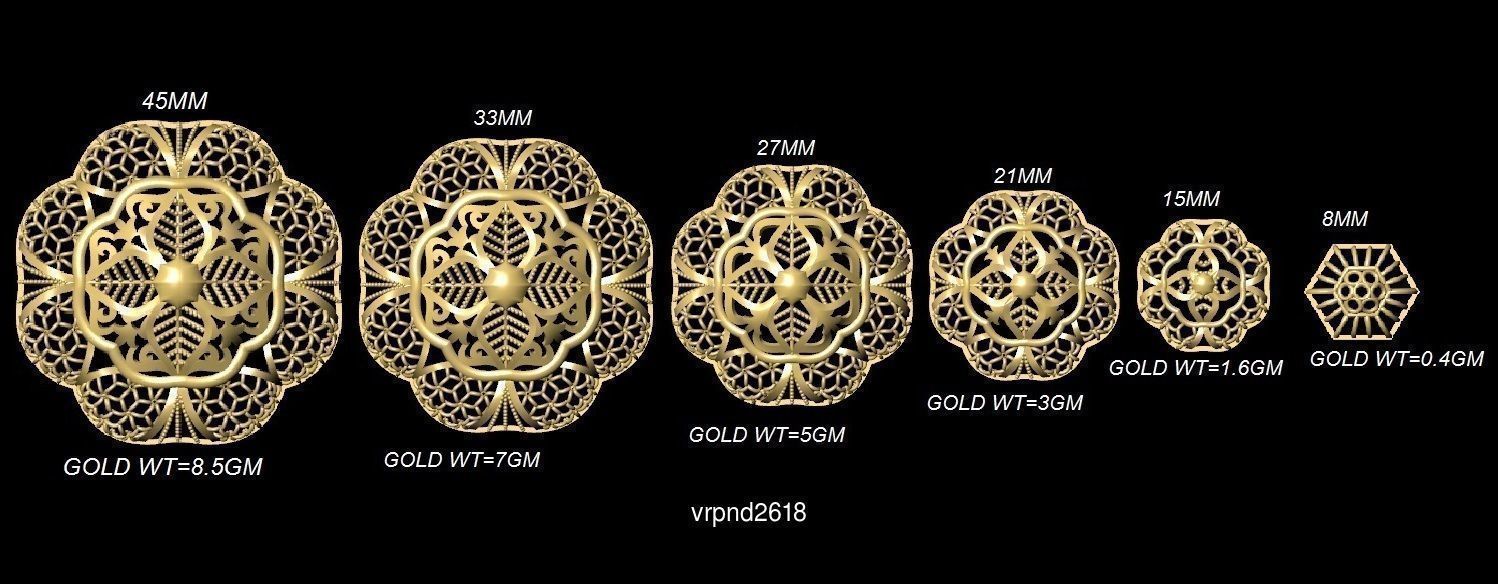 3DM-STL 109x6-SIZES- PENDANT FILES 3D Model Collection_67