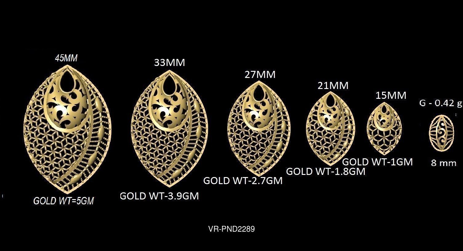 3DM-STL 109x6-SIZES- PENDANT FILES 3D Model Collection_66