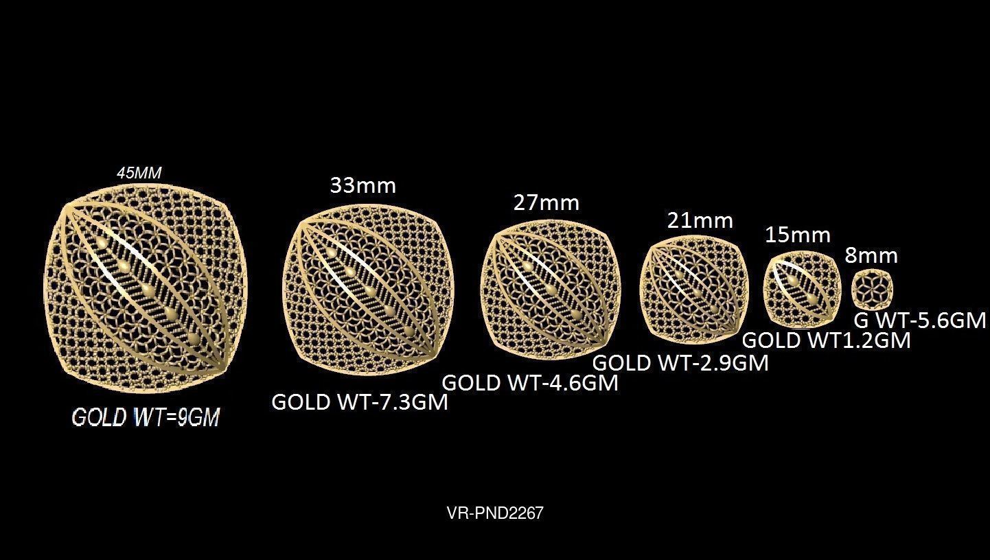 3DM-STL 109x6-SIZES- PENDANT FILES 3D Model Collection_88