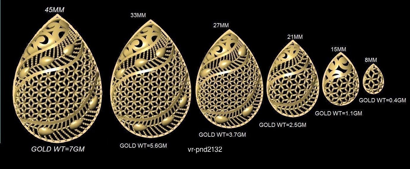 3DM-STL 109x6-SIZES- PENDANT FILES 3D Model Collection_107