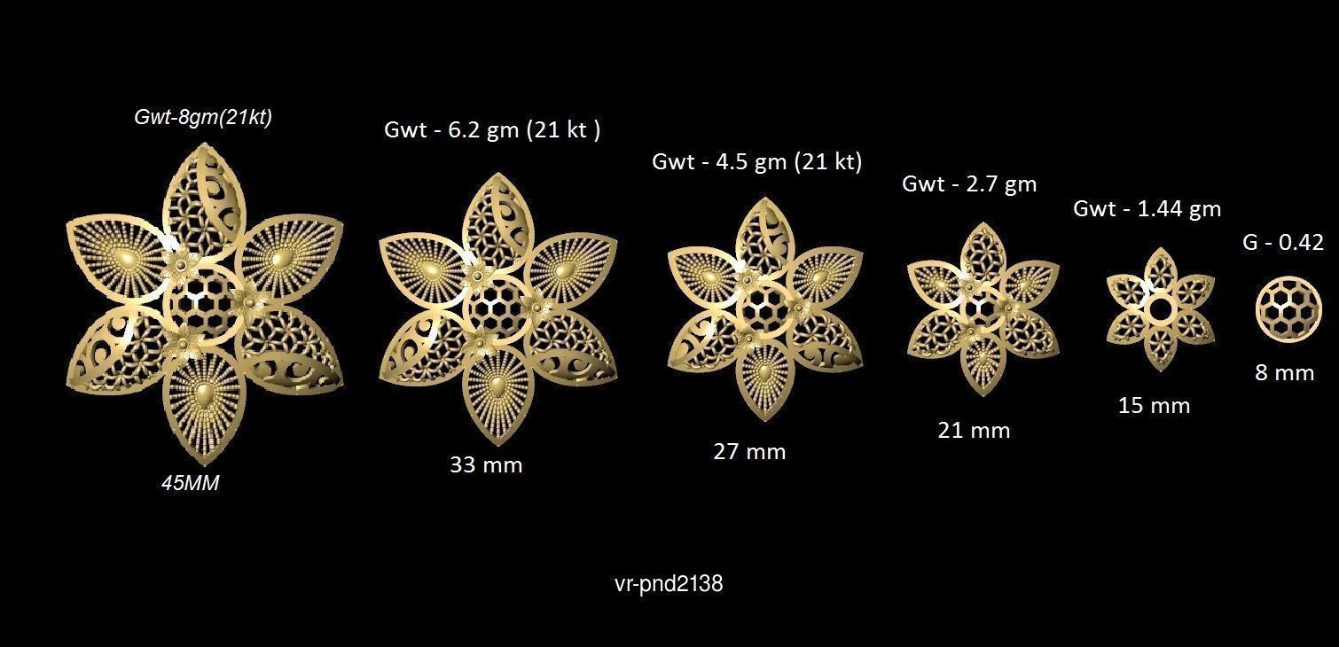 3DM-STL 109x6-SIZES- PENDANT FILES 3D Model Collection_95