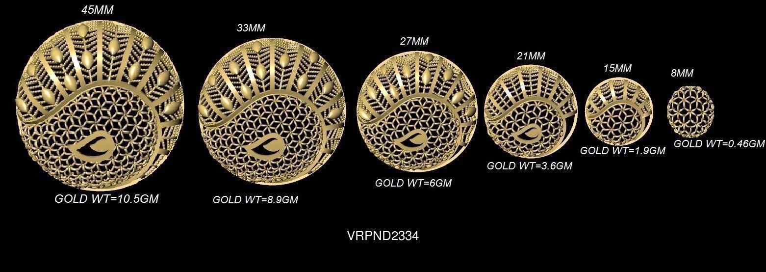 3DM-STL 109x6-SIZES- PENDANT FILES 3D Model Collection_50