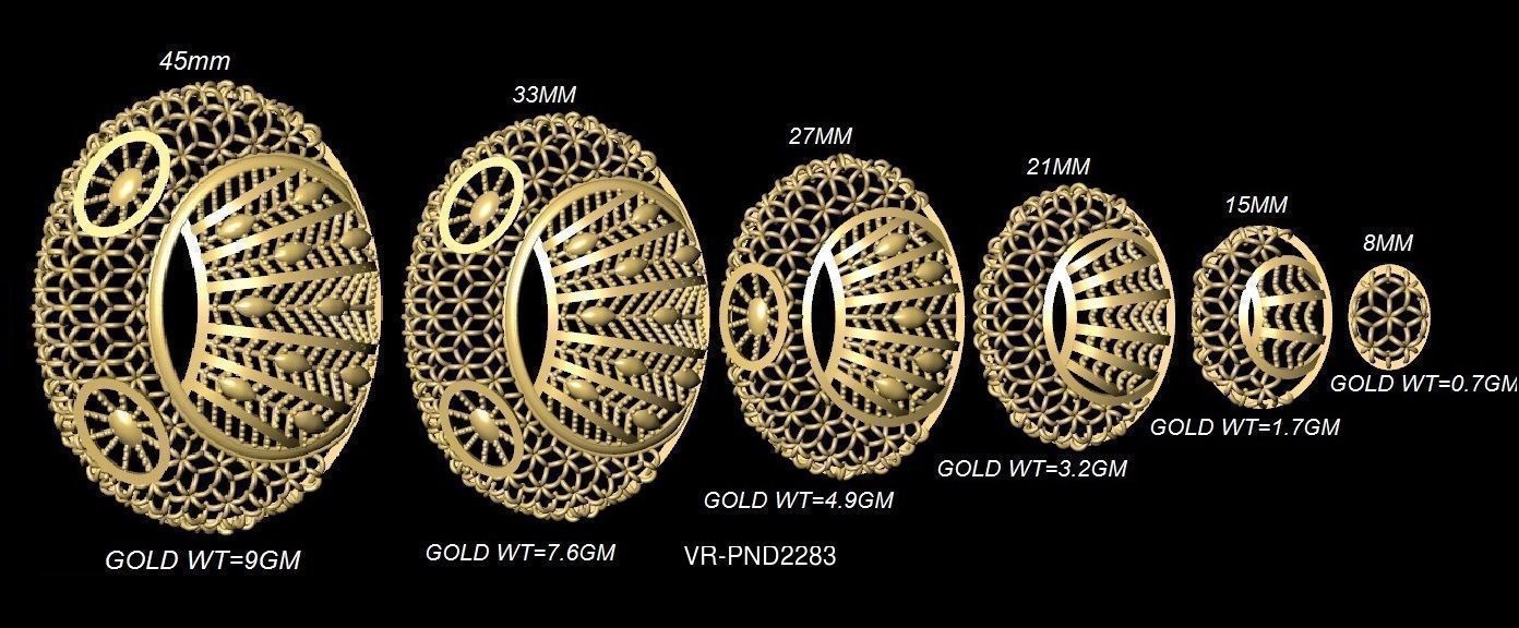 3DM-STL 109x6-SIZES- PENDANT FILES 3D Model Collection_78