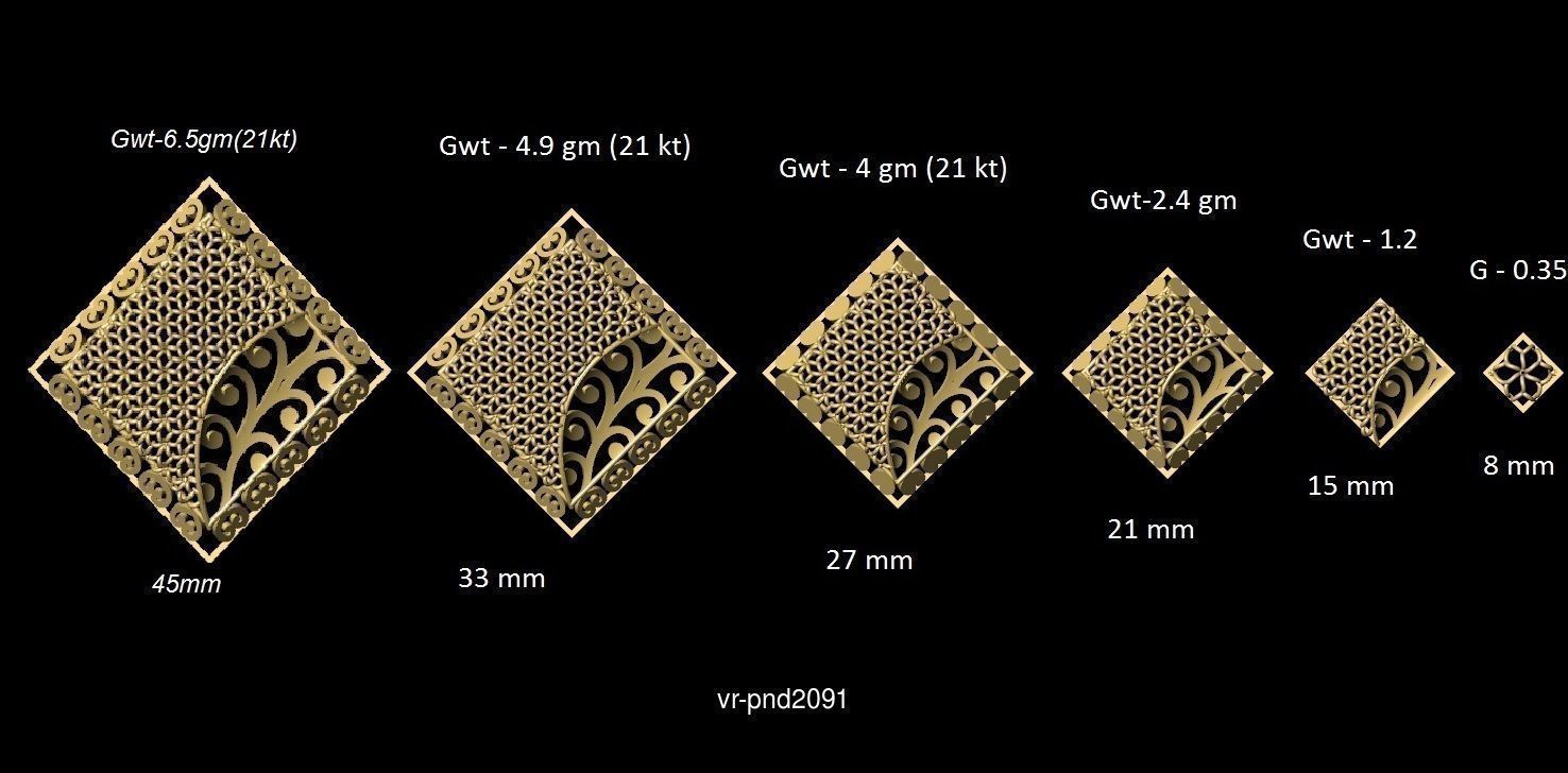 3DM-STL 109x6-SIZES- PENDANT FILES 3D Model Collection_119