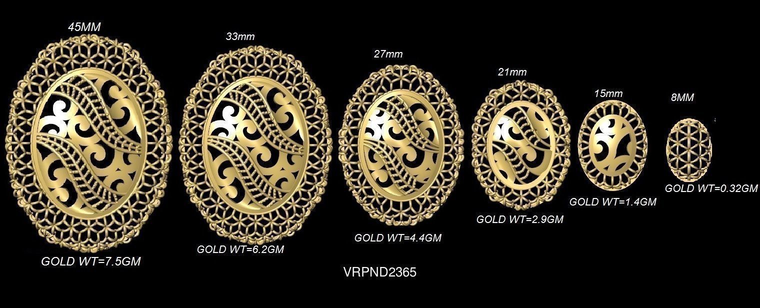 3DM-STL 109x6-SIZES- PENDANT FILES 3D Model Collection_32