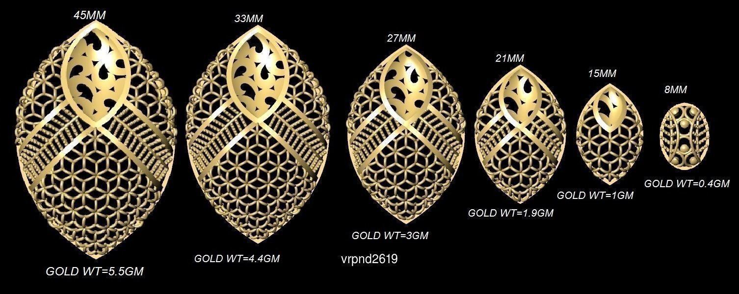 3DM-STL 109x6-SIZES- PENDANT FILES 3D Model Collection_65