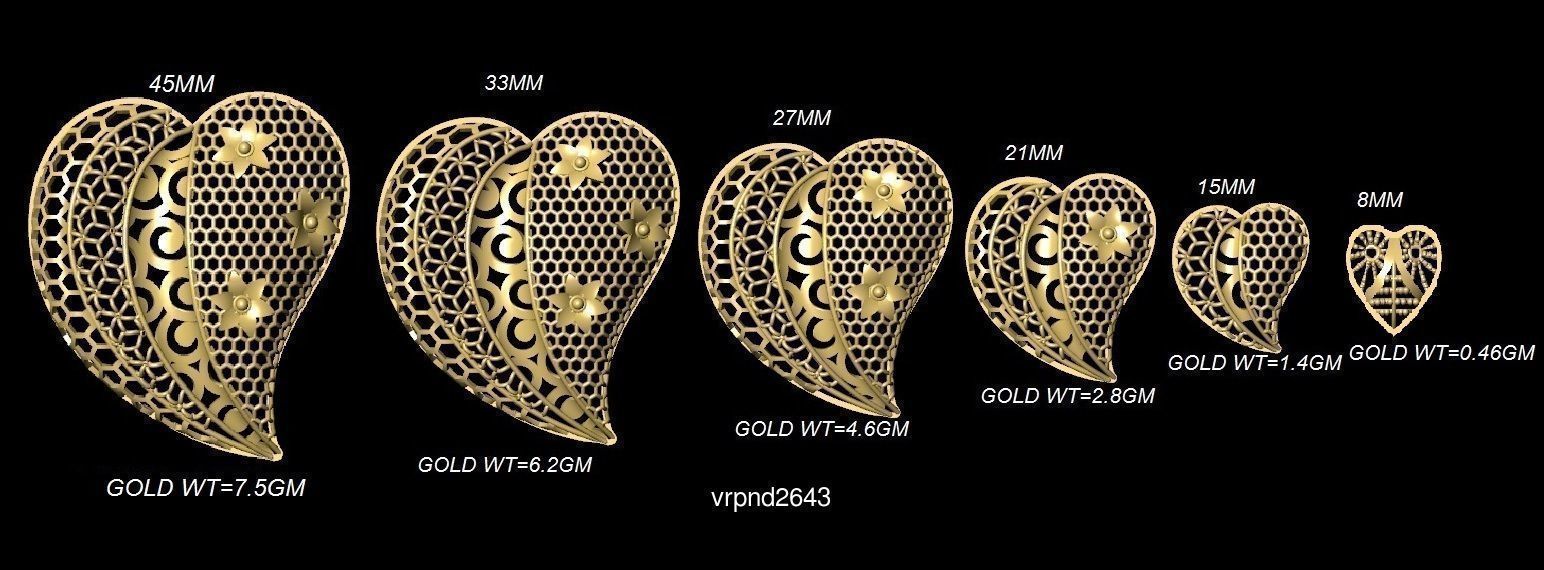 3DM-STL 109x6-SIZES- PENDANT FILES 3D Model Collection_55