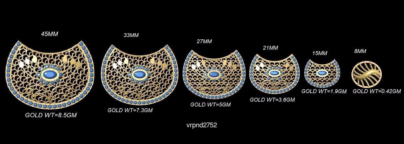 3DM-STL 109x6-SIZES- PENDANT FILES 3D Model Collection_39