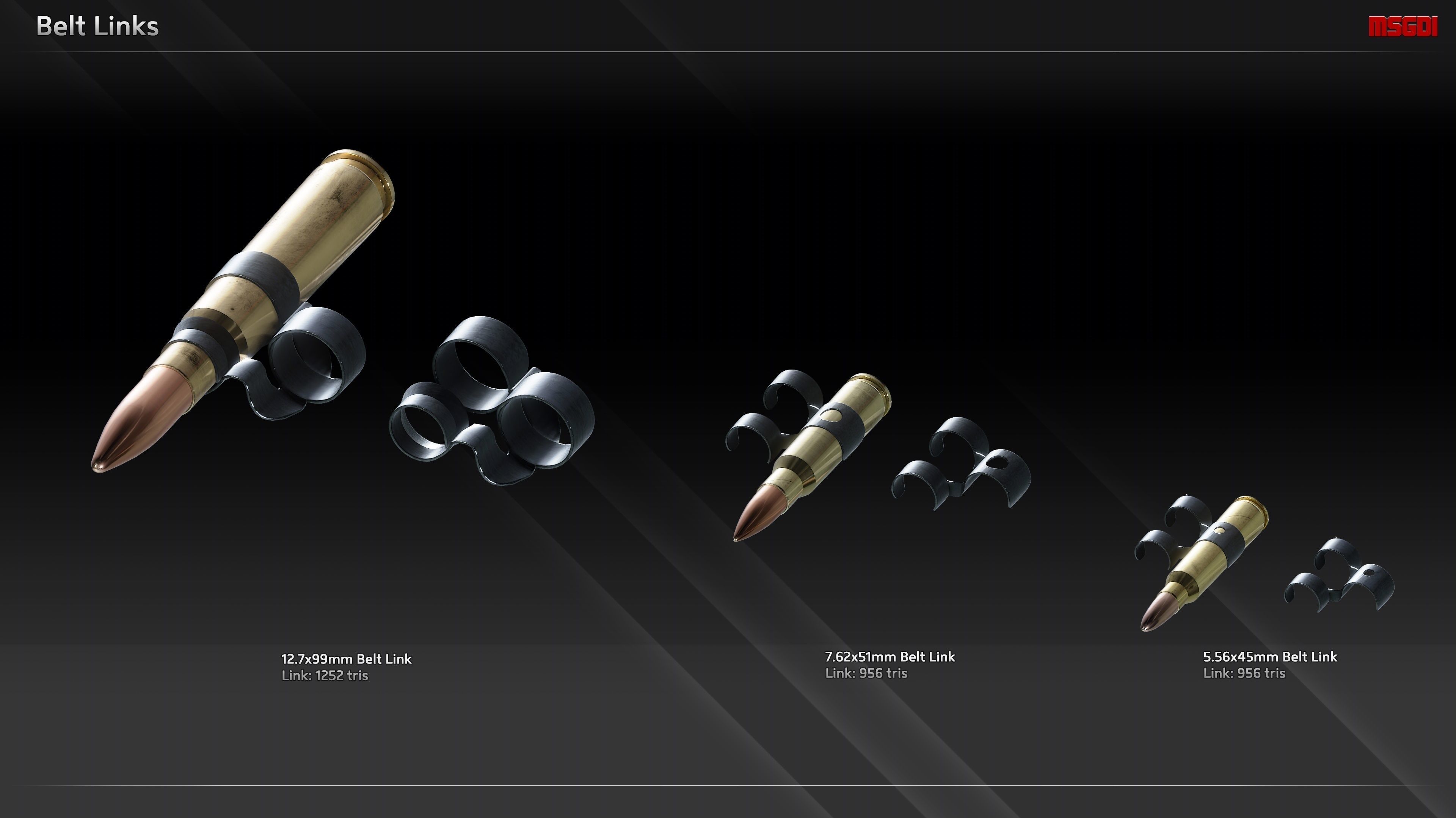NATO Ammunition Low-poly 3D model_4