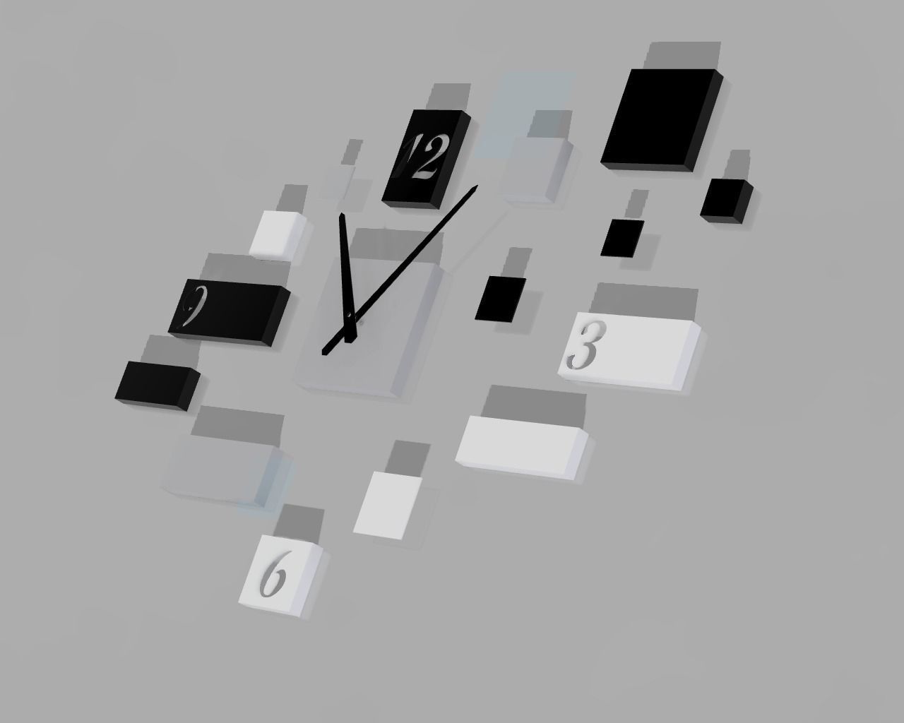 Clock - Modern wall clock 3D print model_5