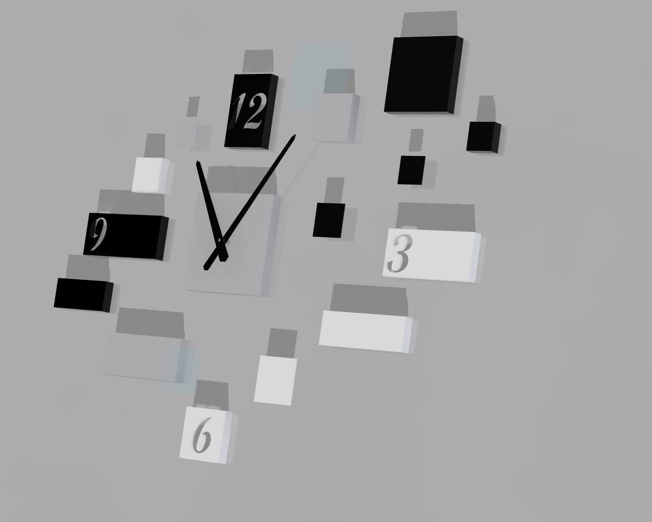 Clock - Modern wall clock 3D print model_4