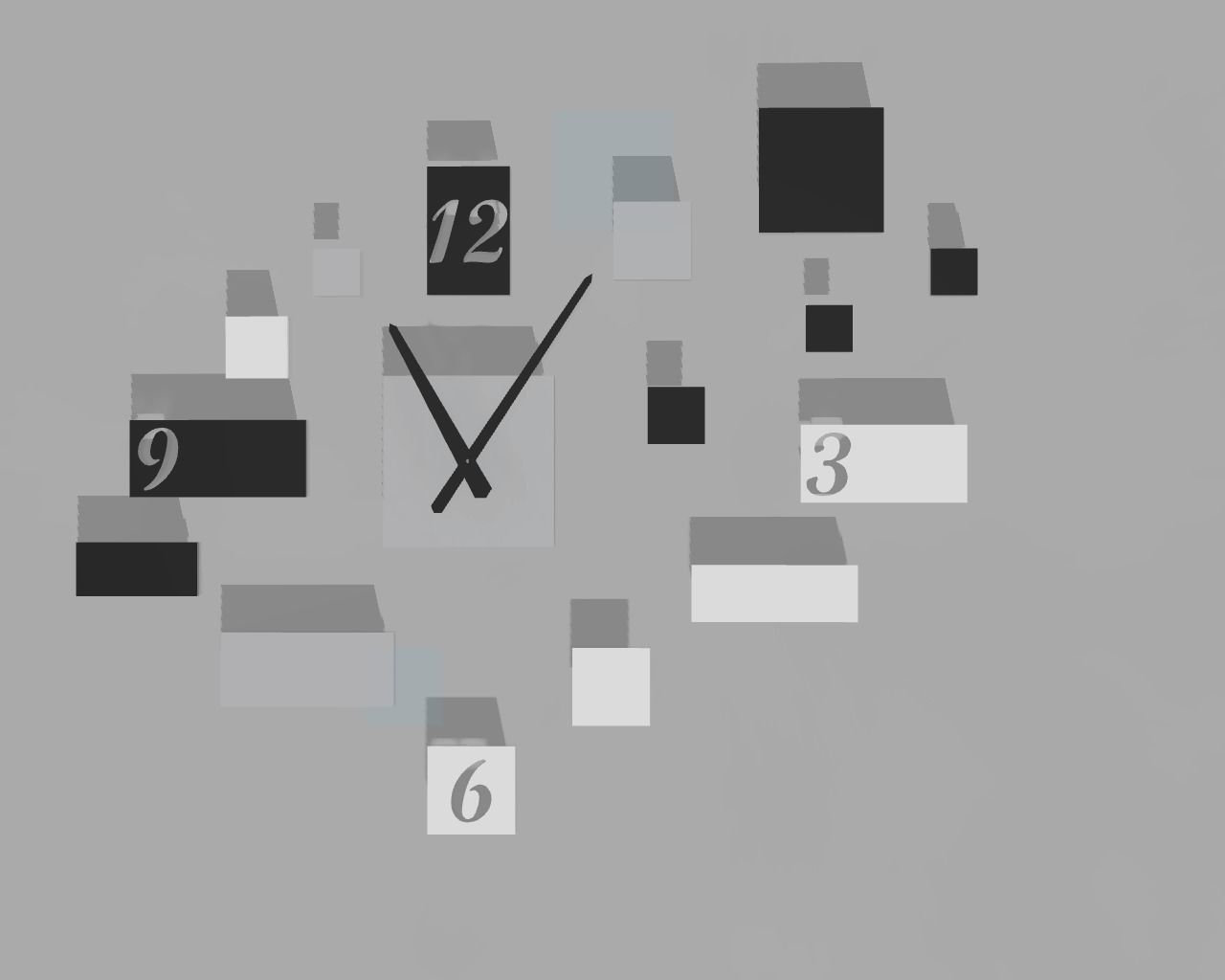 Clock - Modern wall clock 3D print model_3