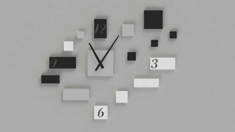 Clock - Modern wall clock 3D print model_2