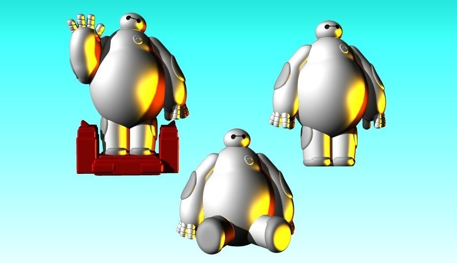 PACK 3 MODELS BAYMAX DISNEY PIXAR 3D print model_1