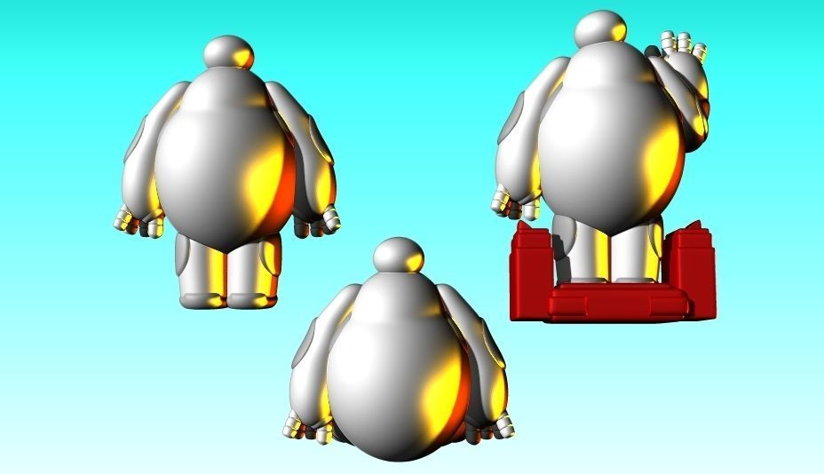 PACK 3 MODELS BAYMAX DISNEY PIXAR 3D print model_2