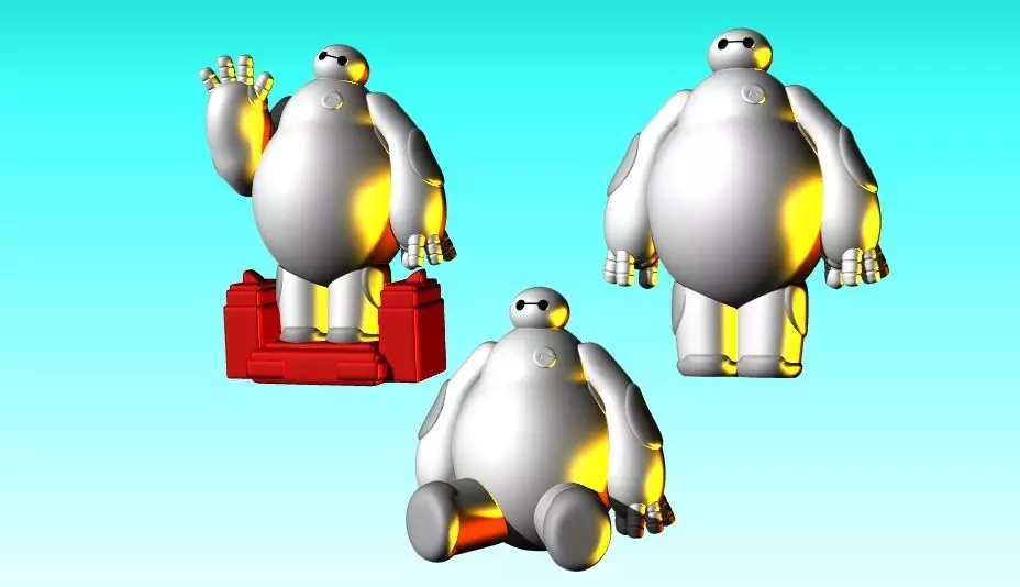 PACK 3 MODELS BAYMAX DISNEY PIXAR 3D print model_0