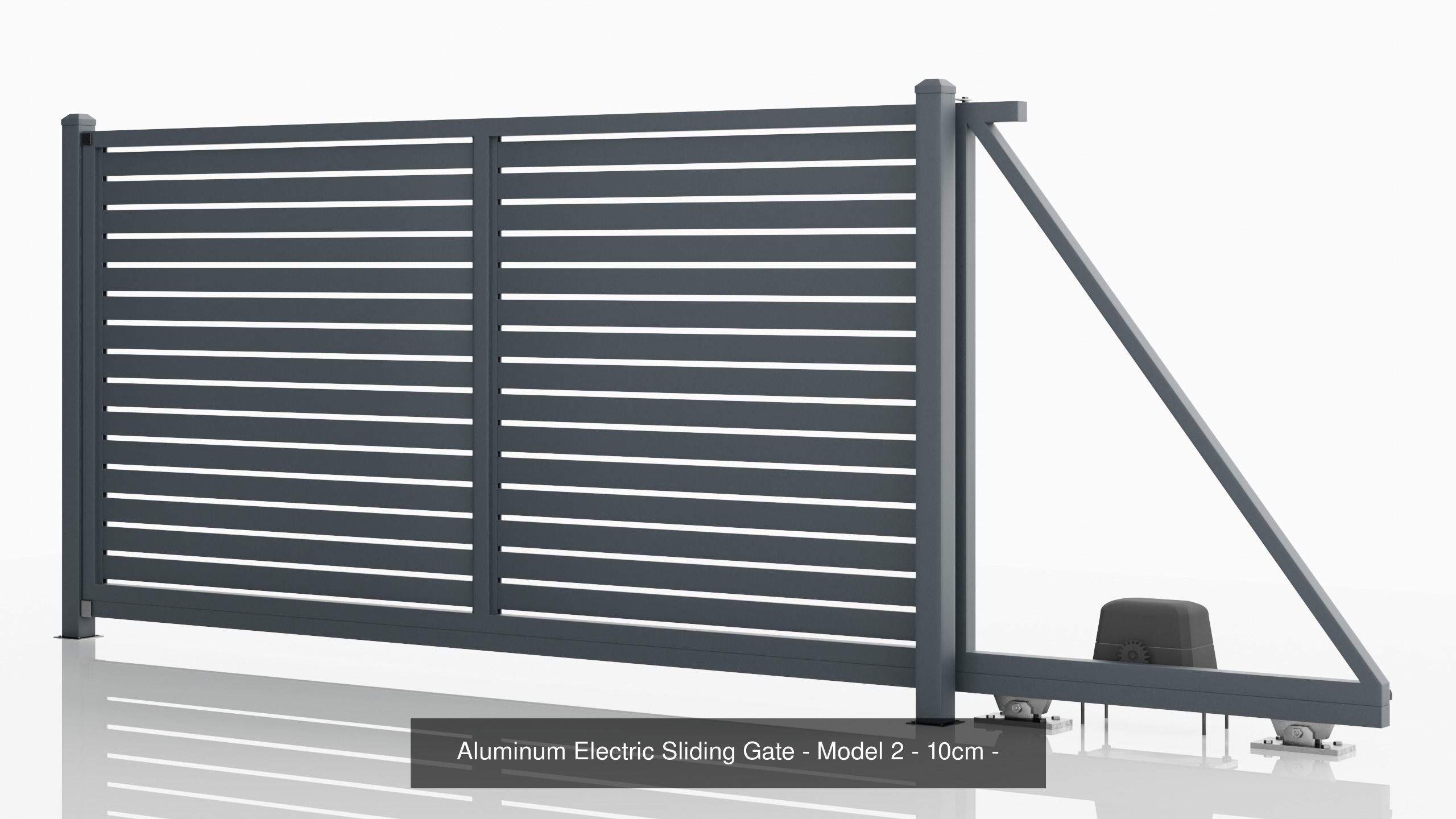 Aluminum Fence Model 2 10cm 3D Model Collection_2