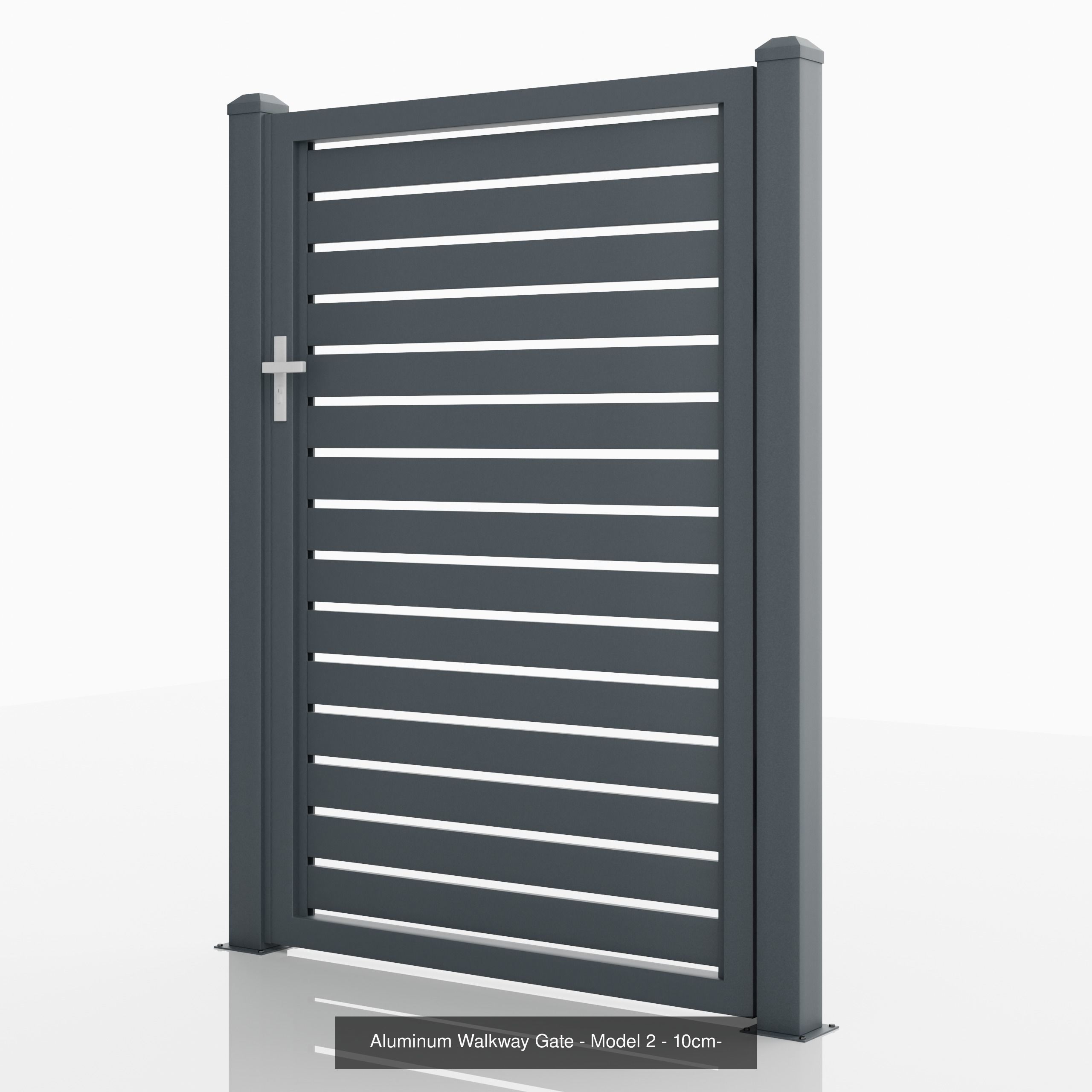 Aluminum Fence Model 2 10cm 3D Model Collection_4