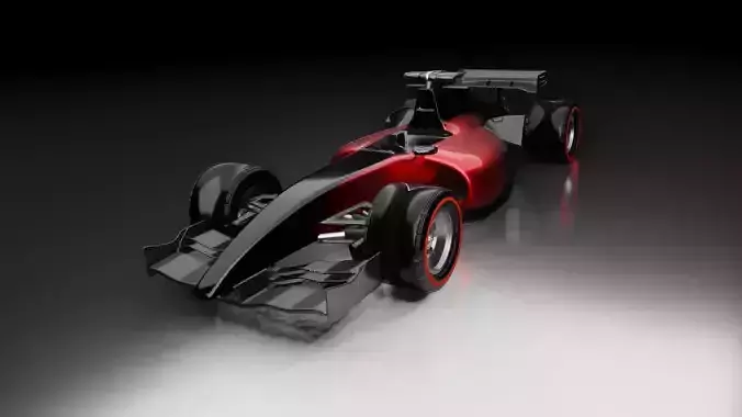 Generic F1  Low-poly 3D model