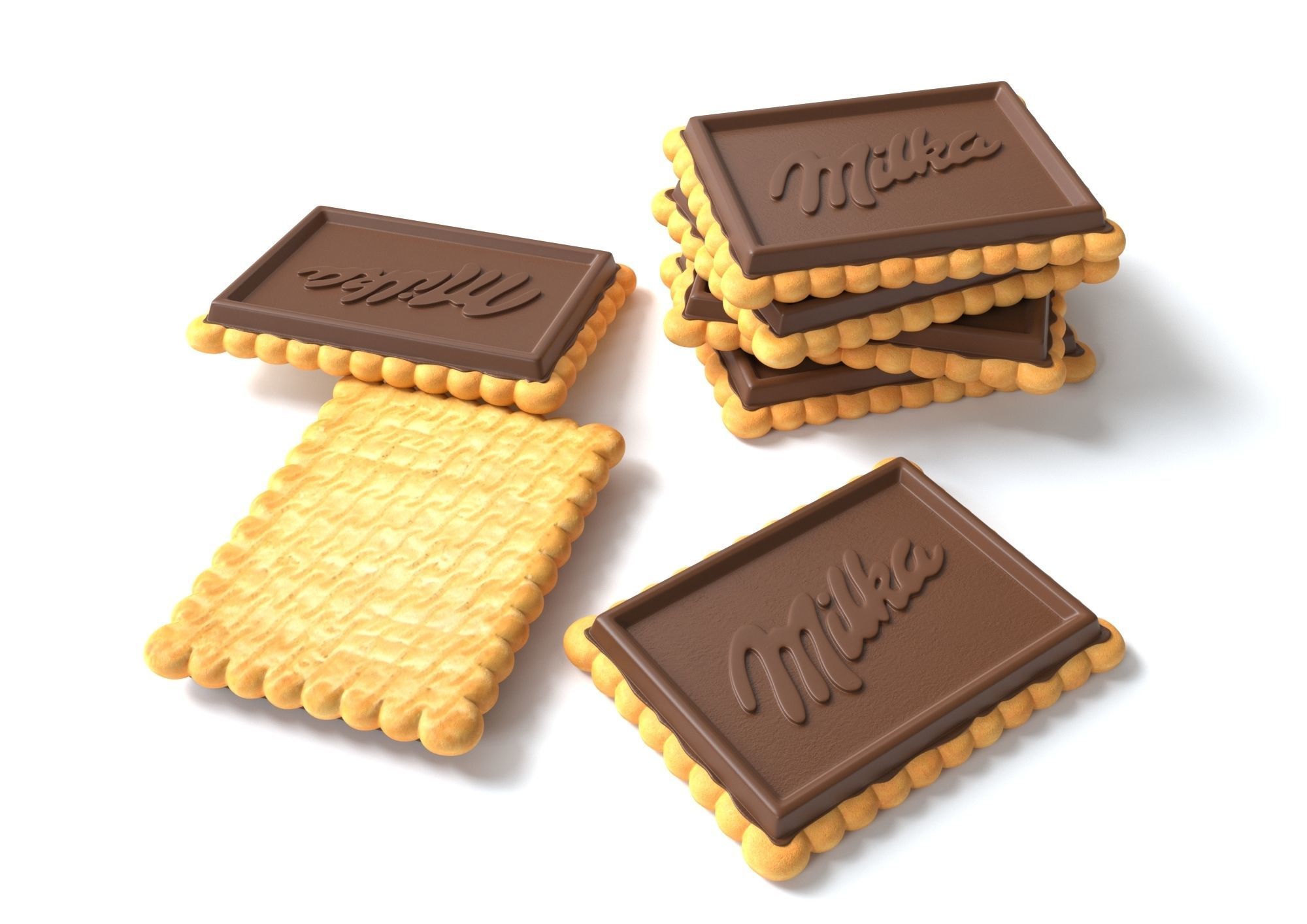 Milka Choco Biscuit 3D model_1