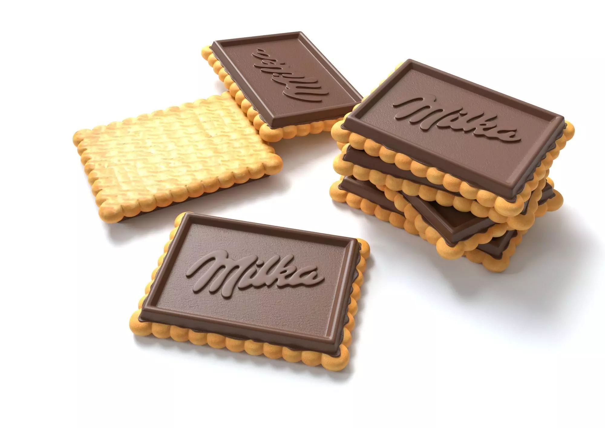 Milka Choco Biscuit 3D model_0