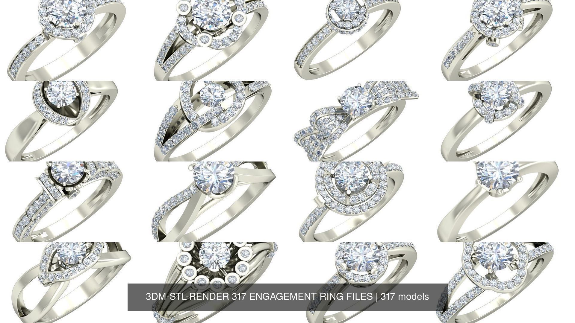 3DM-STL-RENDER 317 ENGAGEMENT RING FILES 3D Model Collection_10