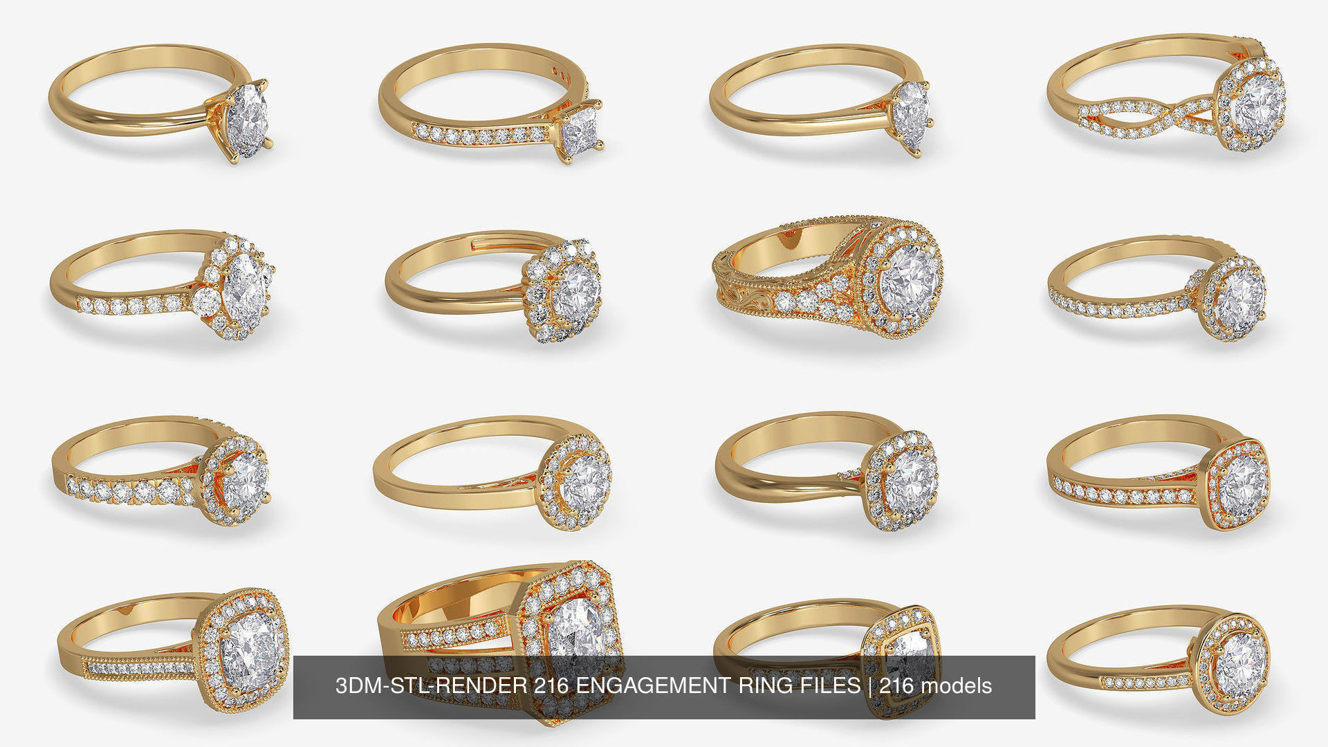3DM-STL-RENDER 317 ENGAGEMENT RING FILES 3D Model Collection_76