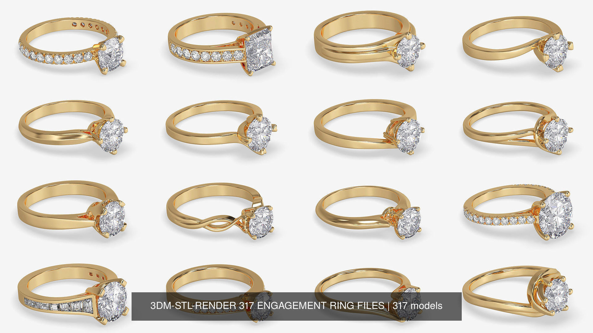 3DM-STL-RENDER 317 ENGAGEMENT RING FILES 3D Model Collection_67