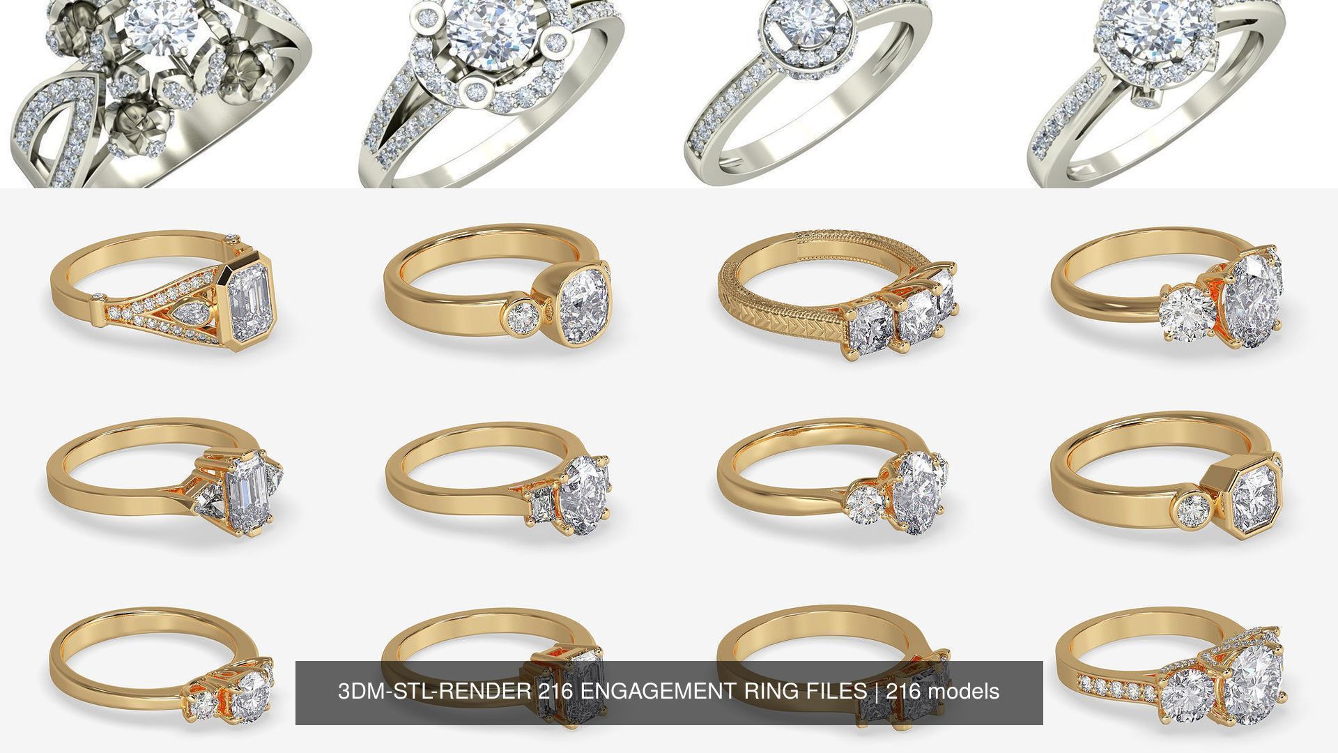 3DM-STL-RENDER 317 ENGAGEMENT RING FILES 3D Model Collection_51