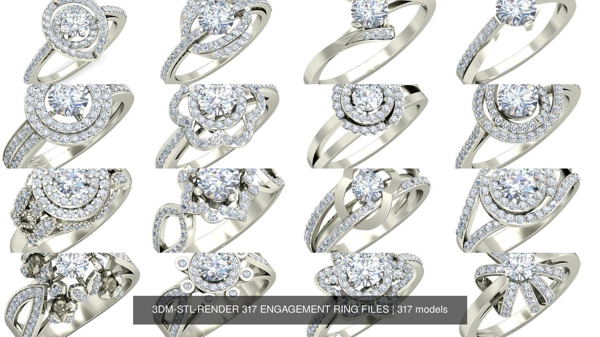 3DM-STL-RENDER 317 ENGAGEMENT RING FILES 3D Model Collection_4