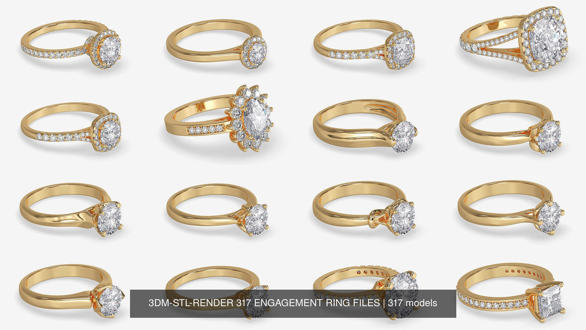 3DM-STL-RENDER 317 ENGAGEMENT RING FILES 3D Model Collection_31