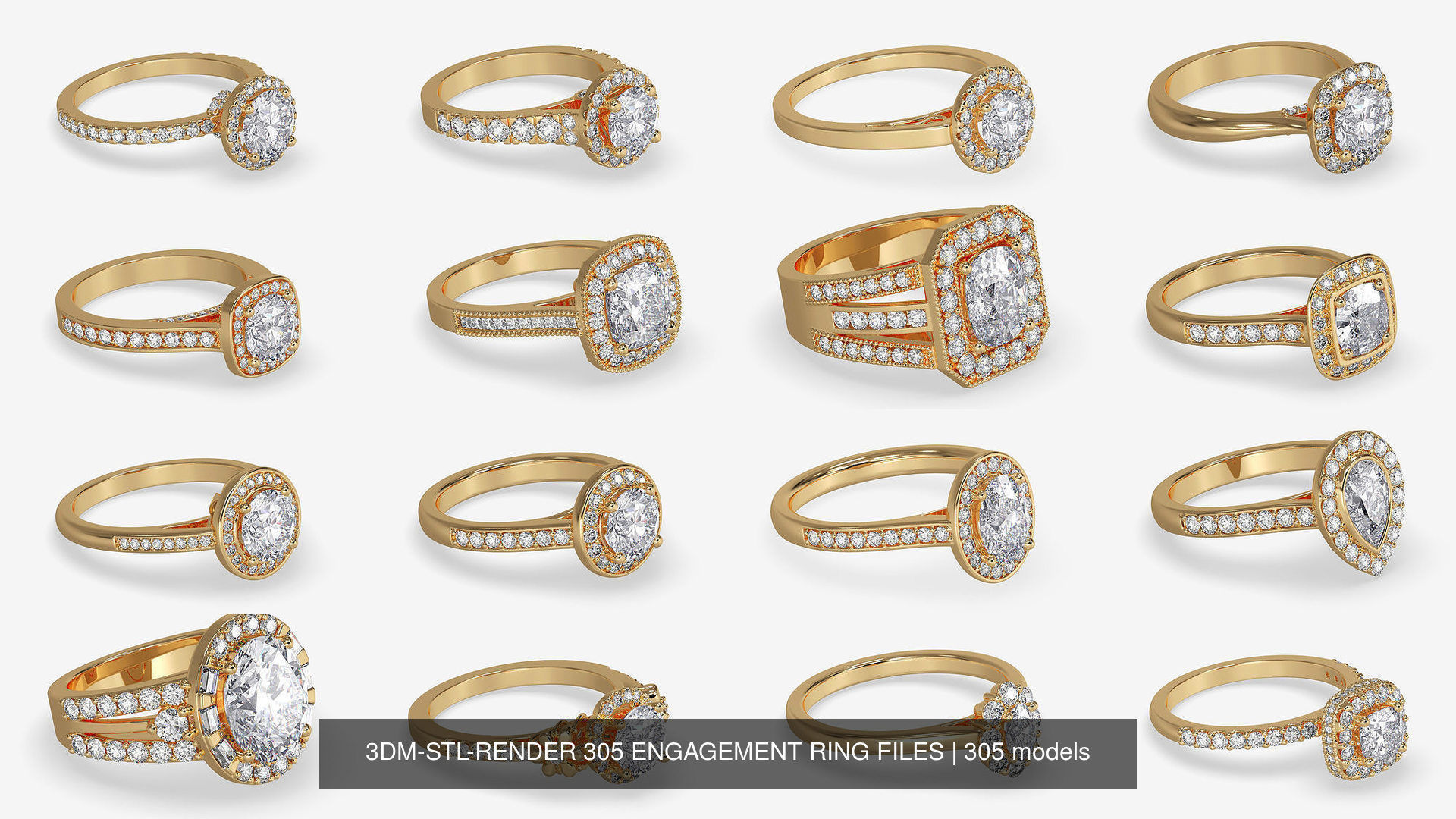 3DM-STL-RENDER 317 ENGAGEMENT RING FILES 3D Model Collection_57