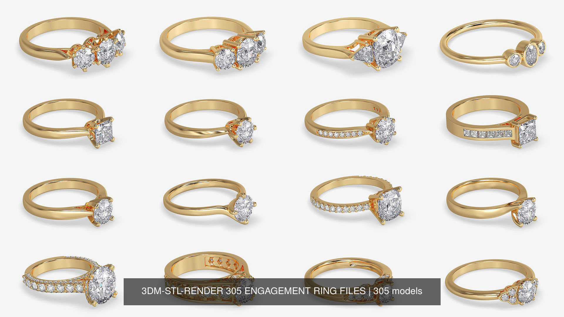 3DM-STL-RENDER 317 ENGAGEMENT RING FILES 3D Model Collection_52