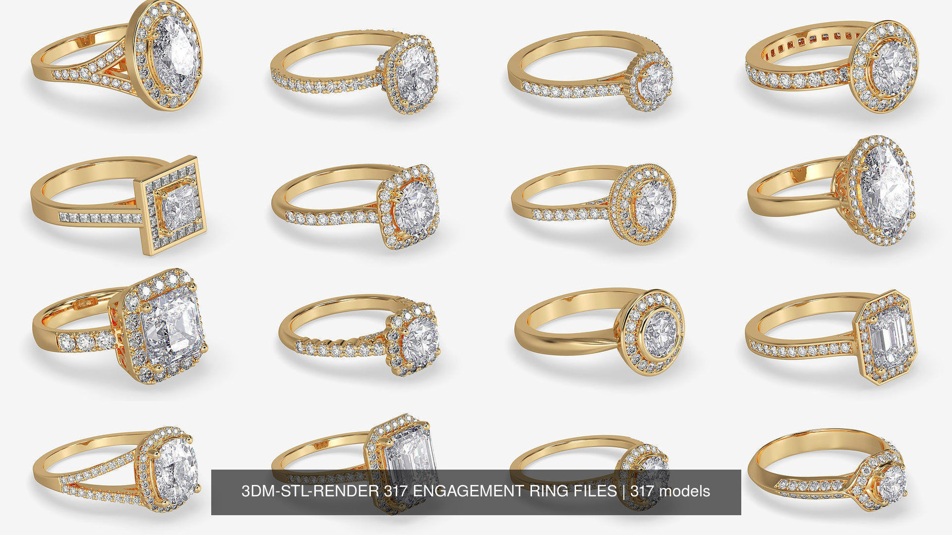 3DM-STL-RENDER 317 ENGAGEMENT RING FILES 3D Model Collection_29