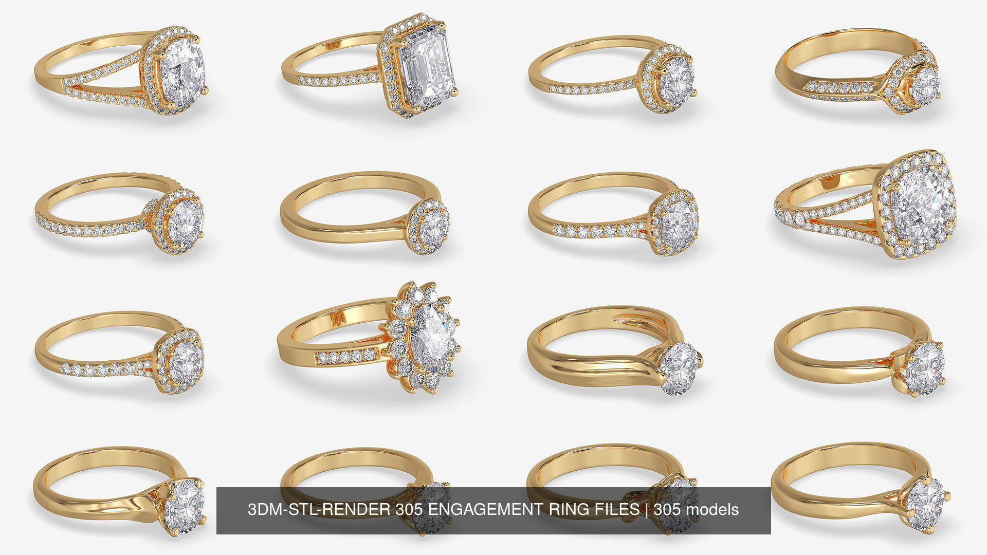 3DM-STL-RENDER 317 ENGAGEMENT RING FILES 3D Model Collection_61
