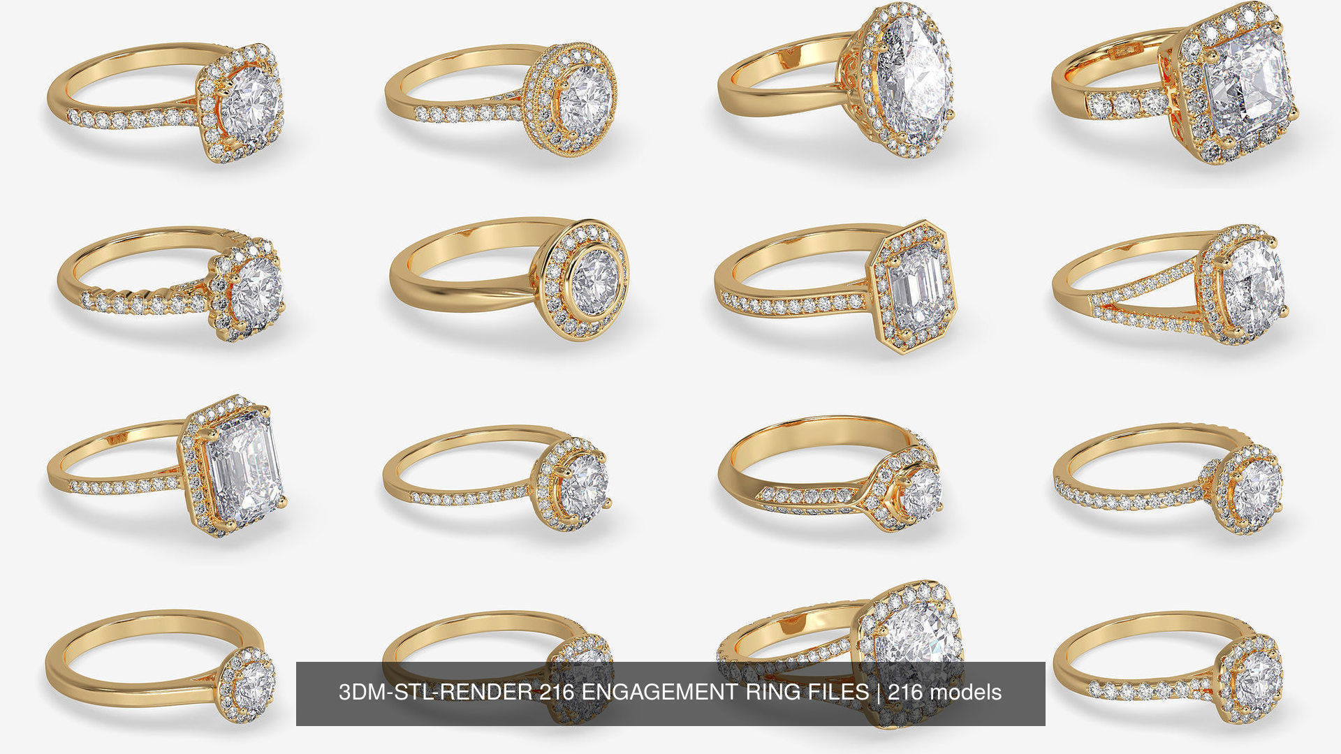 3DM-STL-RENDER 317 ENGAGEMENT RING FILES 3D Model Collection_80